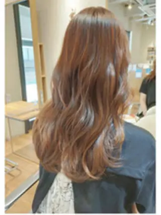 ミディアム カラー パーマ ヘアアレンジ 【ヘアケア特化型】 newi天王寺のヘアスタイル