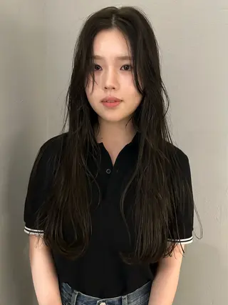 ロング カラー ケアパーマ/ケアブリ ーチdaisukeのヘアスタイル