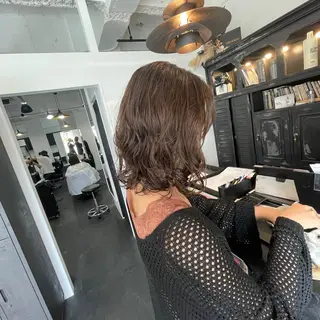 セミロング パーマ 津崎 未夢のヘアスタイル