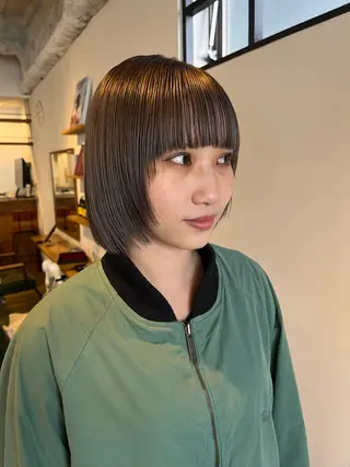 ショート カラー china/ボブ /ブリーチカラーのヘアスタイル