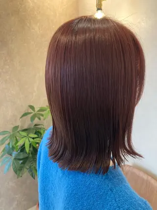 ミディアム カラー Aguhair Nino所属・【透明感カラー🫧】 野本里奈のヘアスタイル