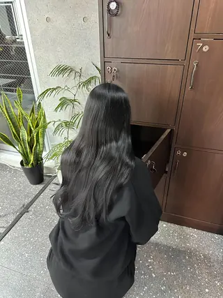 ロング カラー 韓国レイヤーカット要 暗透カラー📓吉祥寺のヘアスタイル