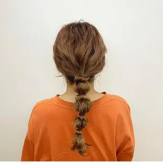 セミロング カラー ヘアアレンジ 小濵 美月のヘアスタイル