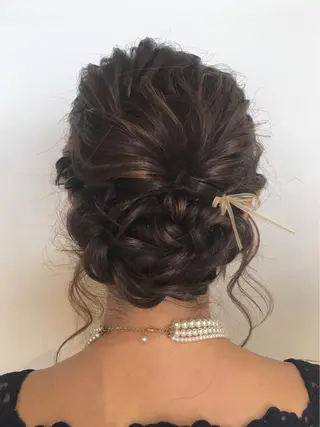 セミロング ヘアアレンジ さかい なつみのヘアスタイル