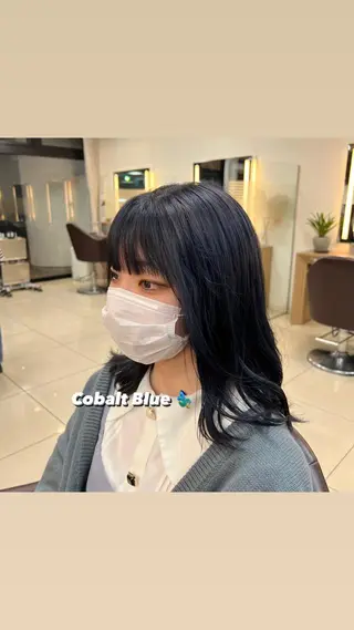 セミロング カラー 茅ヶ崎パーマ特化/ スパイラル/ハルキのヘアスタイル