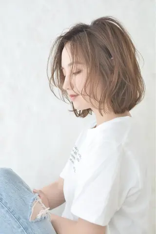 ミディアム カラー ひらやま りょういちのヘアスタイル