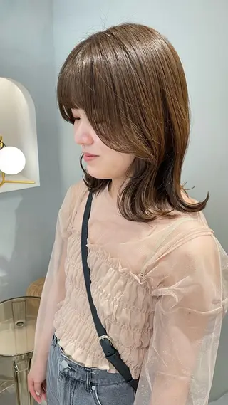 ミディアム カラー 💫骨格診断カット 🌈KAHOのヘアスタイル