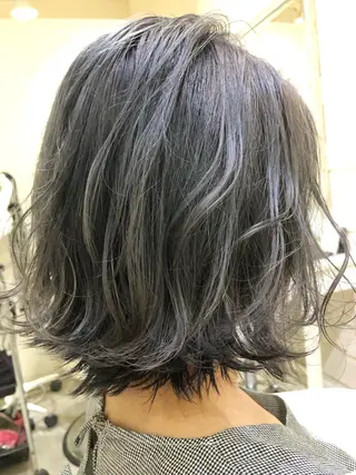 ミディアム カラー カラー特化美容師 なかもと たつひろのヘアスタイル