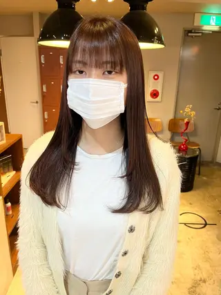 セミロング カラー 🩷ハイトーン透明感 レイヤー🩷ユリカのヘアスタイル