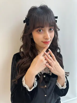 ロング ヘアアレンジ 松浦ゆずき 韓国/ 診断/ダウンパーマのヘアスタイル