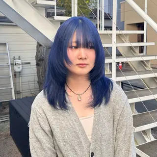 セミロング 🧸ミルクティー /ブリーチ🫧あずみのヘアスタイル