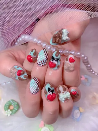 ネイル シェアサロンLei.g(レイジー)所属・3Dアートネイル💗 都築レナのネイルデザイン