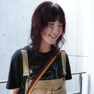 ミディアム パーマ benji仙台所属・KOKI/ ボブ/ パーマ/透明感カラーのヘアスタイル