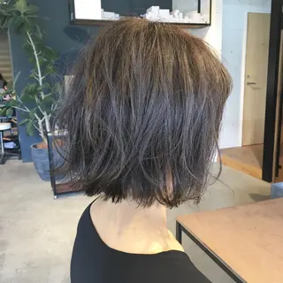 ミディアム 岡本 一平のヘアスタイル