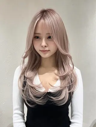 カラー ブリーチ/エクステ/ grow渋谷のヘアスタイル