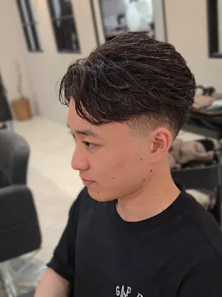 メンズ パーマ ショート Lapis 名古屋駅前店所属・LEN名古屋/パーマ 海外ヘア/メンズ特化のヘアスタイル
