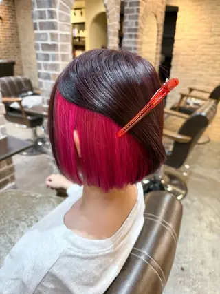 ショート カラー ACROあべの店所属・艶カラー/インナー /グラデ/大西小百合のヘアスタイル