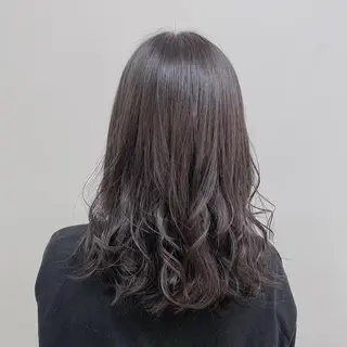 セミロング ブリーチ✖️ 縮毛LANDのヘアスタイル