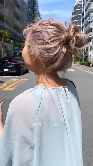 セミロング カラー ヘアアレンジ メンズ 心斎橋美容室 Junのヘアスタイル