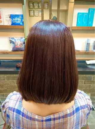 ミディアム カラー パーマ イツキ🌕デザインカ ラー🥨髪質改善🫧のヘアスタイル