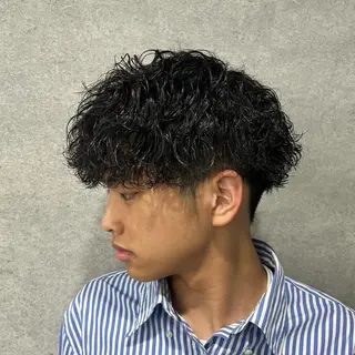 ミディアム パーマ メンズ 🔥メンズ特化🔥 藍斗のヘアスタイル