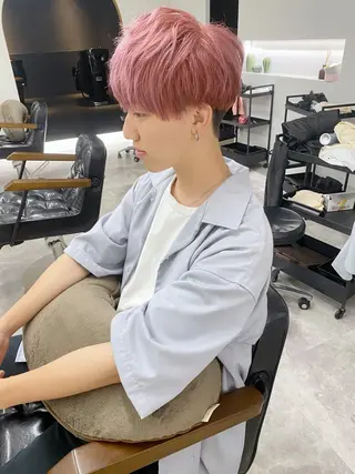 ショート カラー メンズ Emitas.柳通り店所属・山﨑 大暉【ダブルカラー】のヘアスタイル