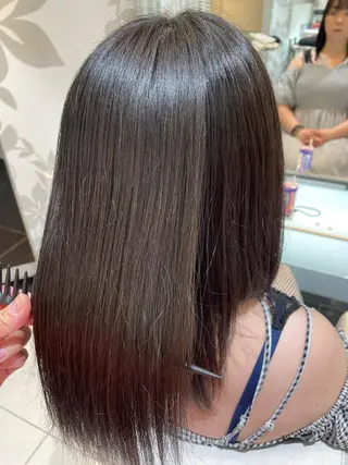 ミディアム 髪質改善カラー 清利あやなのヘアスタイル