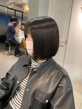 ミディアム パーマ 韓国風レイヤーカット 💎髪質改善"yuiのヘアスタイル