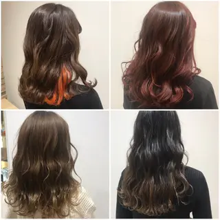ロング カラー 阿部 響香のヘアスタイル
