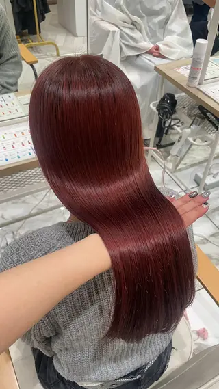 ロング カラー 透明感カラー/ 縮毛矯正/ユイ☆彡のヘアスタイル