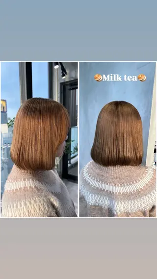 ミディアム カラー 茅ヶ崎/ハイトーン/ Ramuのヘアスタイル