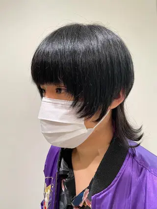 ミディアム カラー メンズ ボブ/インナーカラー /眉毛/Miyuのヘアスタイル