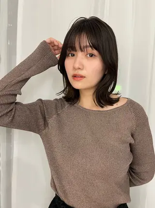 ミディアム カラー SOYON 🤍CHIZU🤍.のヘアスタイル
