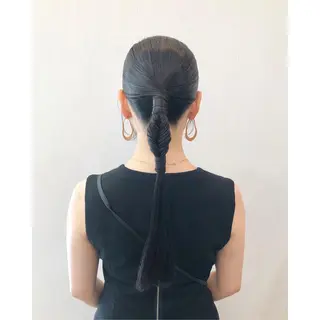 ロング 推しカラー✨ オタク美容師ユウカのヘアスタイル