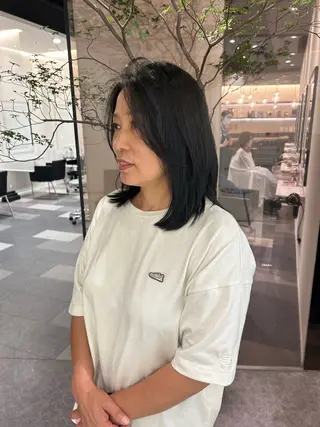 ミディアム 中原 優美のヘアスタイル