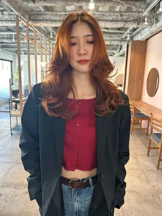 ロング カラー ヘアアレンジ 🎀suzuna 透明感colorのヘアスタイル