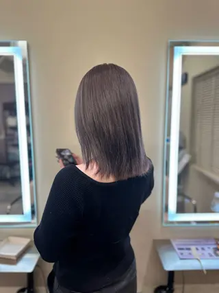 ミディアム カラー opus 店長大和 レイヤー/赤み消しのヘアスタイル