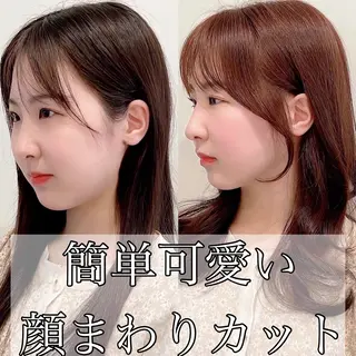 ロング 🌹ハッシュカット、 レイヤー韓国ヘア🌹のヘアスタイル