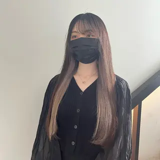 ロング カラー メンズパーマ/ メッシュ📍ユリのヘアスタイル