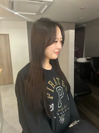 ロング カラー 後藤紗英/髪質改善 /オリーブベージュのヘアスタイル