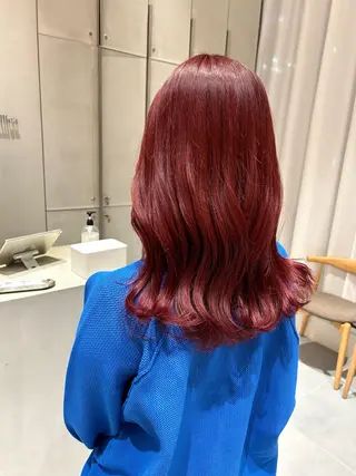 セミロング カラー 風香🪼レイヤー カット/艶カラーのヘアスタイル