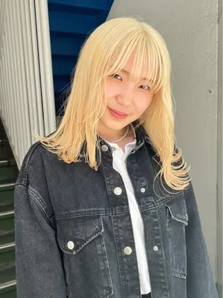 ミディアム カラー パーマ ヘアアレンジ メンズ ハイトーン/レイヤー 🌸さくらのヘアスタイル