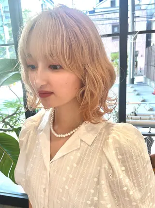 ミディアム 韓国風レイヤーカット 松葉翔のヘアスタイル