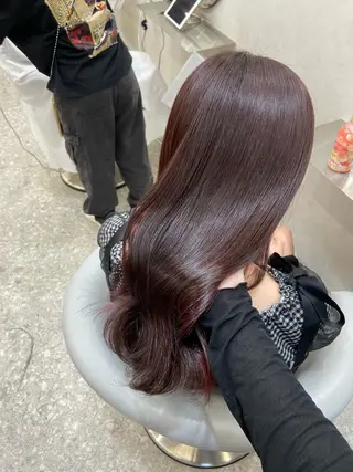 ロング カラー 新宿/韓国ヘア 中明度カラー/かやのヘアスタイル
