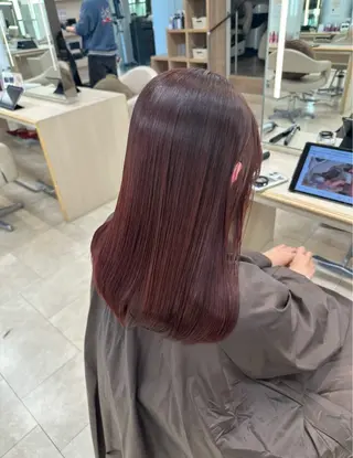 ロング カラー お悩み改善 黄金比みくのヘアスタイル