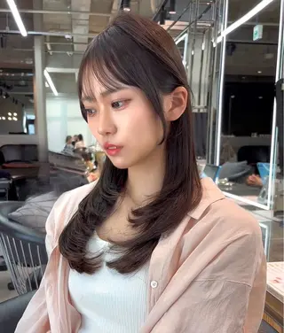 ミディアム カラー 【美髪矯正】 吉村　清志のヘアスタイル