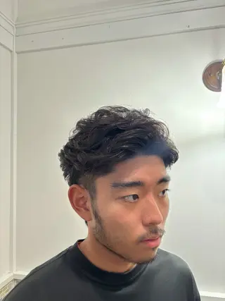 パーマ メンズ 田中 悠之のヘアスタイル