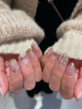 ネイル 【淡色color/ nail】maikoのネイルデザイン