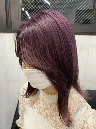 セミロング カラー 🧸艶々韓国ヘア 🧁mizunaのヘアスタイル