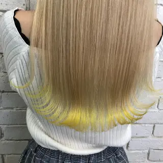 ロング カラー 艶ハイトーン👑♡ NATSUKIのヘアスタイル